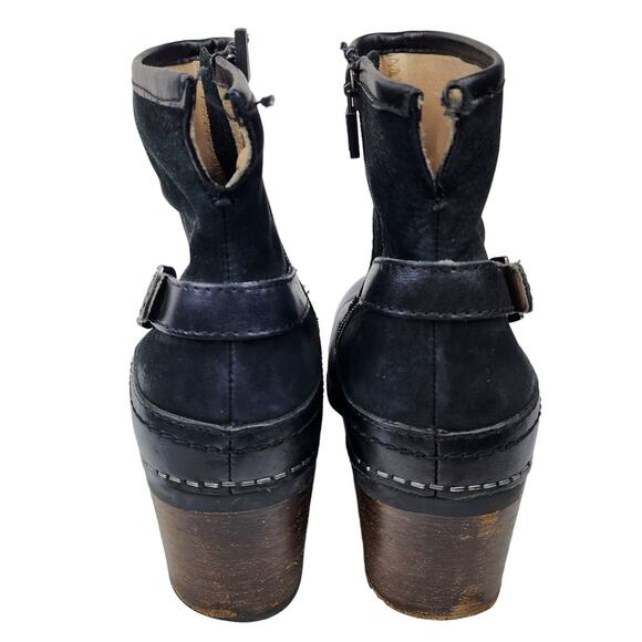 Dansko "Hayley" Black Leather & Suede Block Heeled Biker Bootie EUR. 36 US 5-5.5 - Picture 7 of 9
